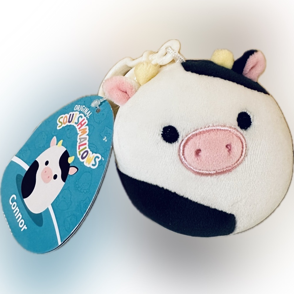 Nwt  🐄 3"  Clip Connor the Cow Squishmallow